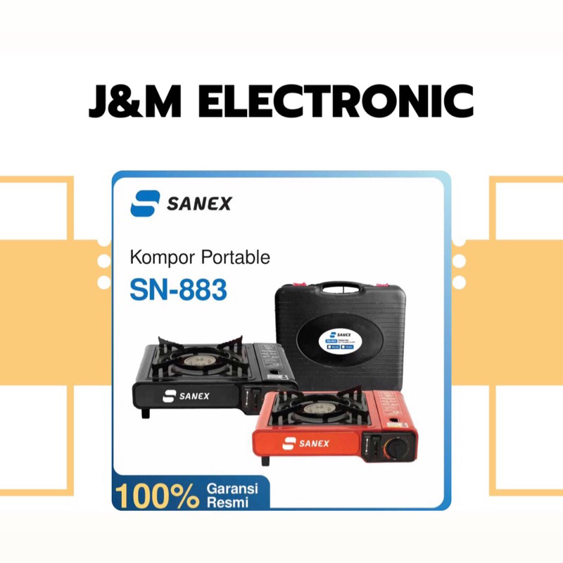Kompor gas portable sanex 2in1 SN-883 / kompor portable sanex 2 in 1 Kompor portable sanex