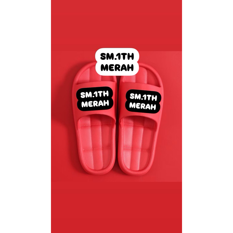 SANDAL SLIP ON SM PRIA/WANITA MERK SMIT.ITH MERAH