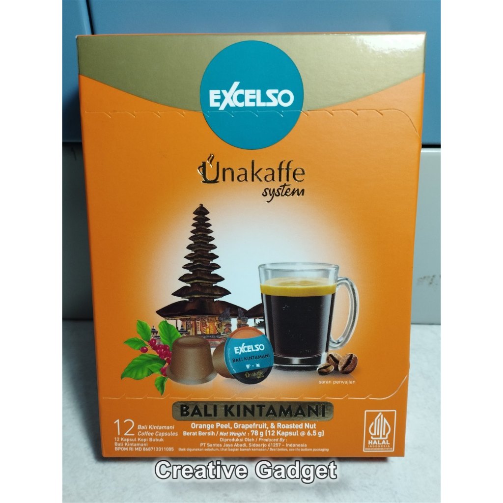 

Excelso Unakaffe Capsule - Bali Kintamani - Kapsul Kopi - Coffee Capsule Pods New Variant