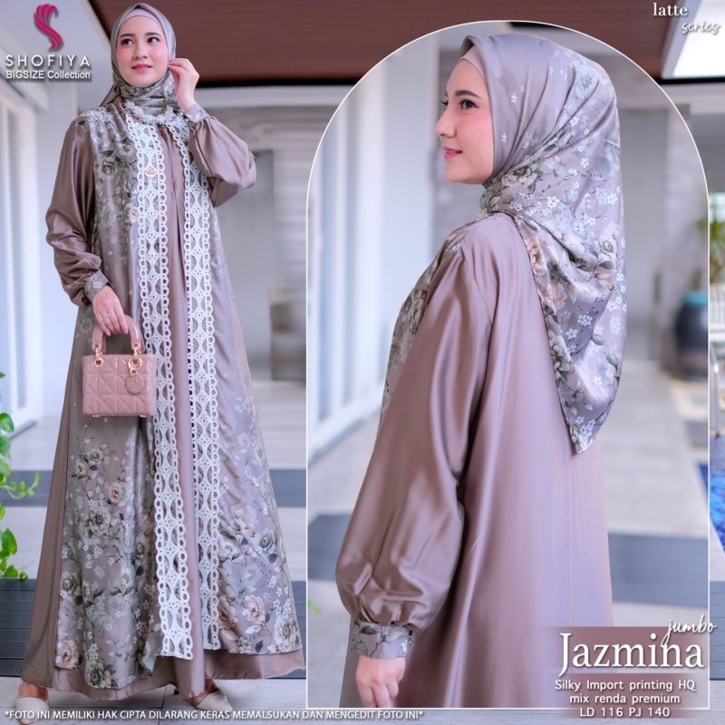 Gamis set Jilbab JASMINA #1 #2 SET JILBAB JUMBO