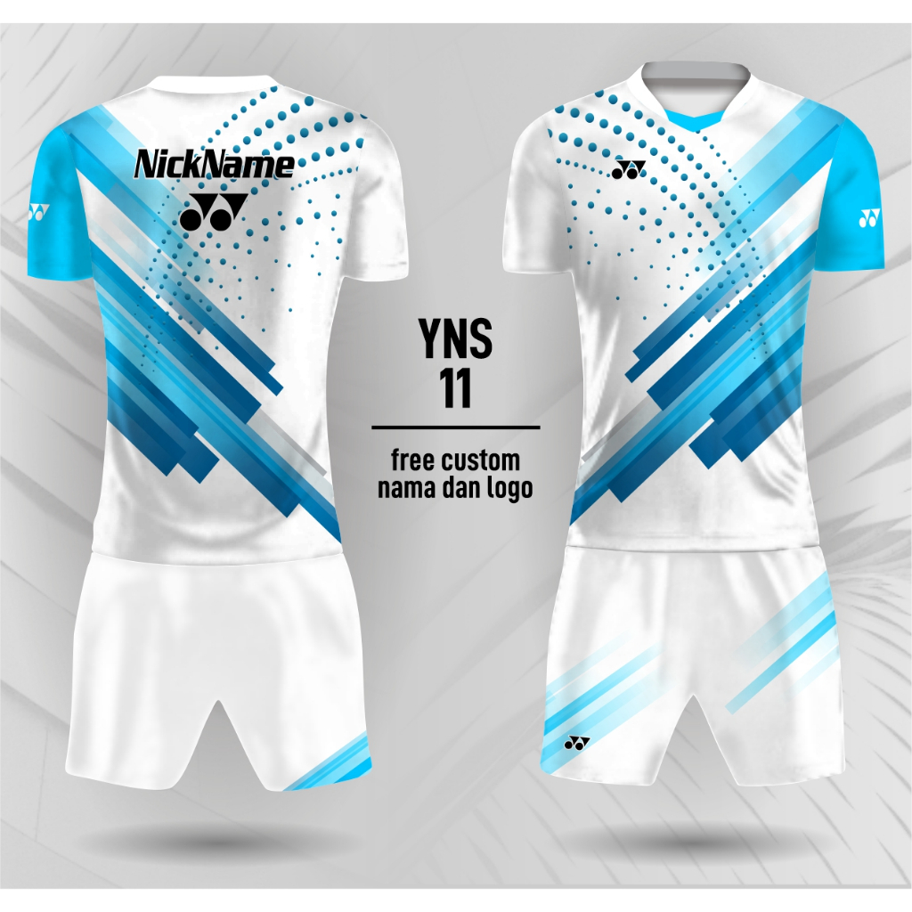 jersey setelan badminton yonex baju setelan olahraga bulutangkis yonex  unisex free custom nama logo