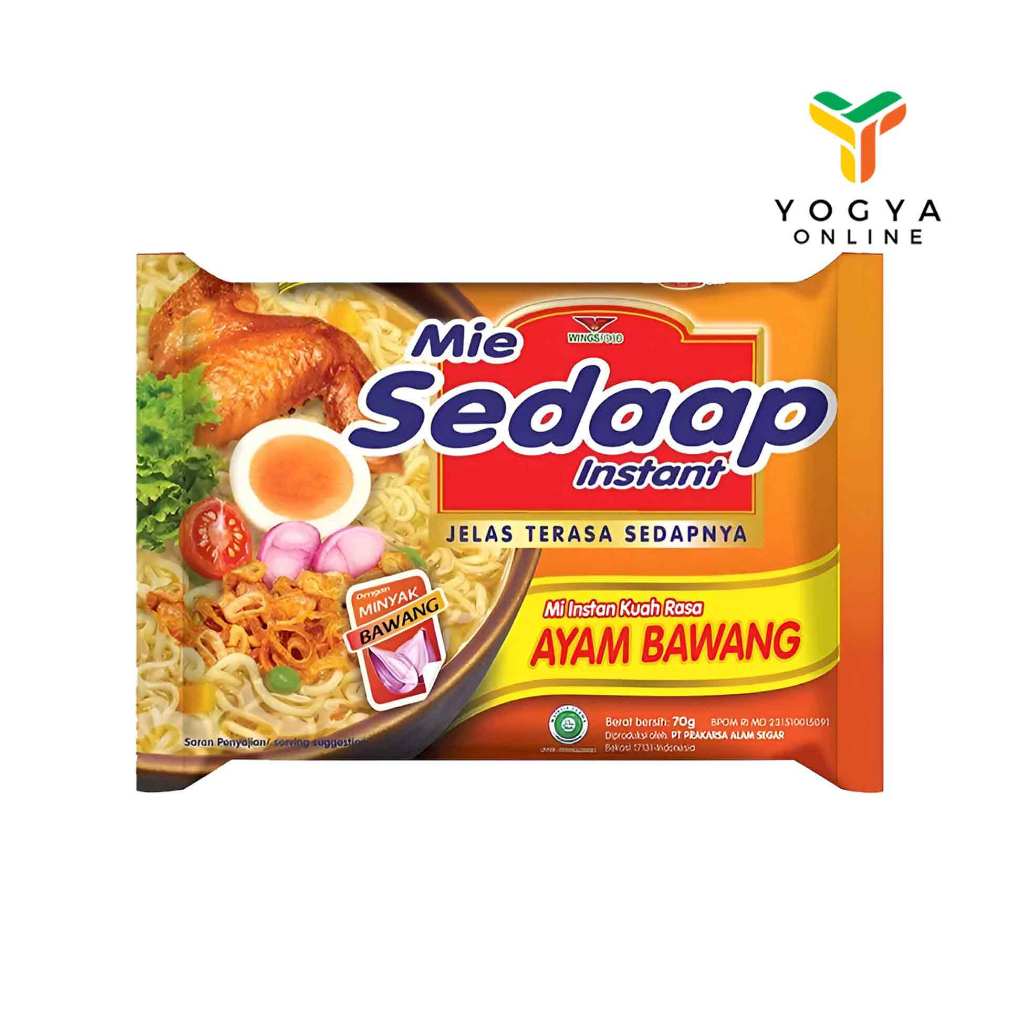 

Sedaap Mie Ayam Bawang 70 Gram Makanan Instan Mie