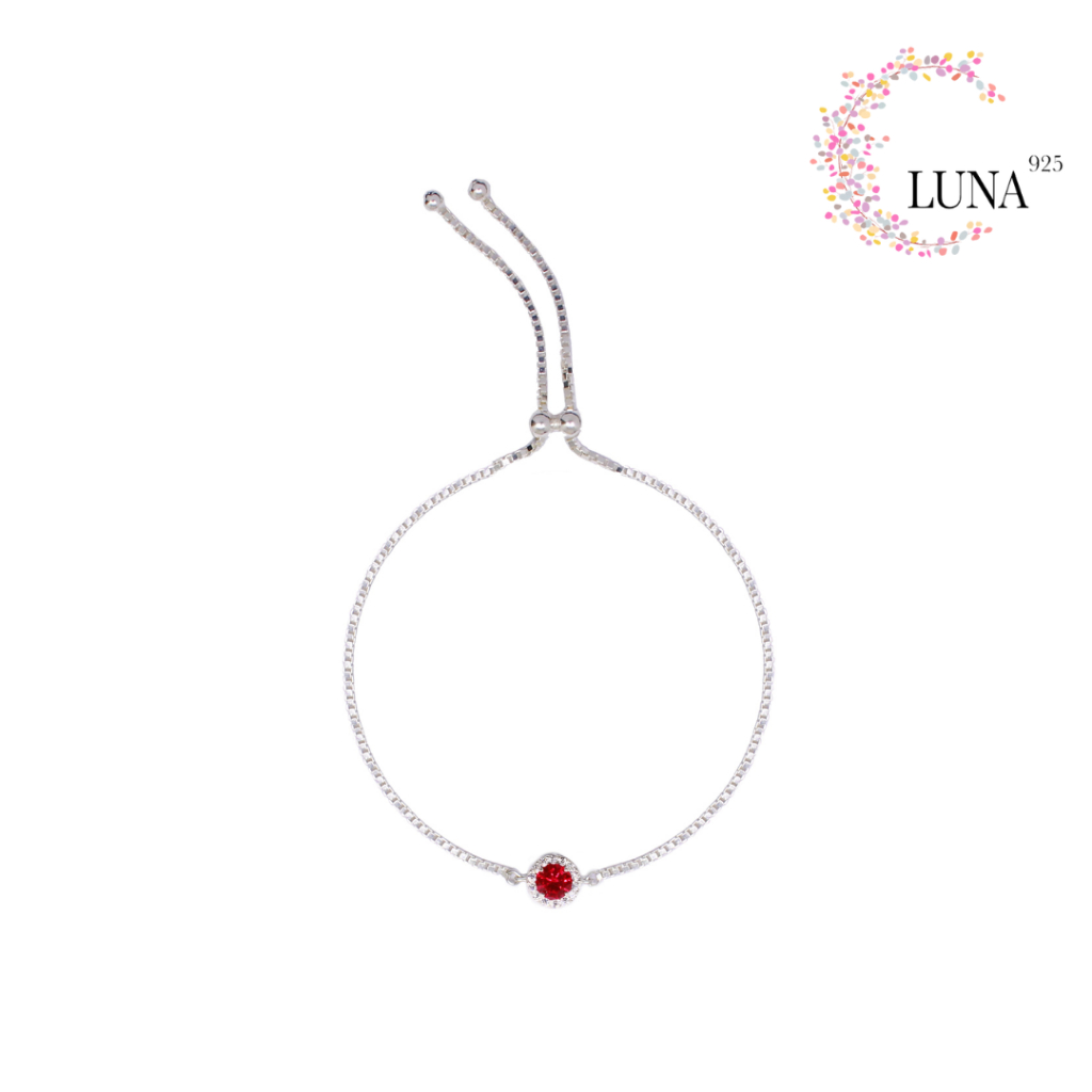 LUNA Perhiasan Wanita - Gelang Serut Perak Asli - Silver 925