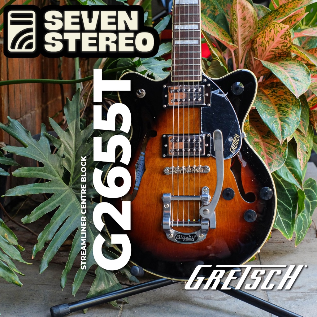 Gretsch G2655T Streamliner Centre Block Jr Double-Cut Guitar w/ Bigsby Brownstone Maple