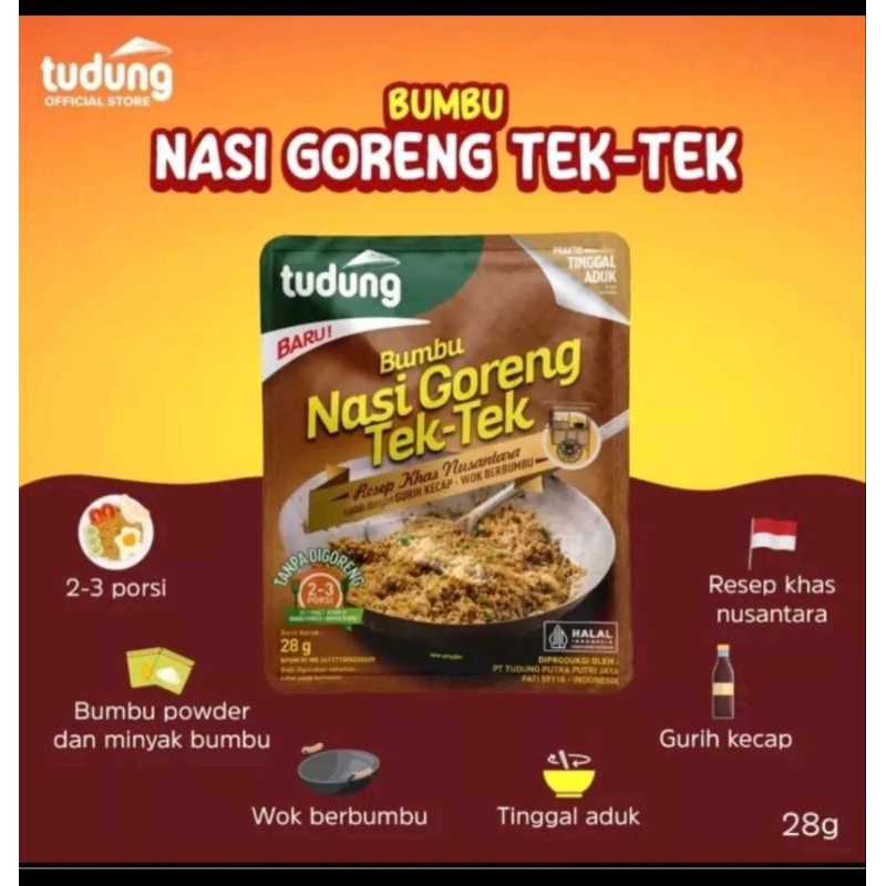 

Tudung bumbu nasi goreng Tek Tek instan 28gr