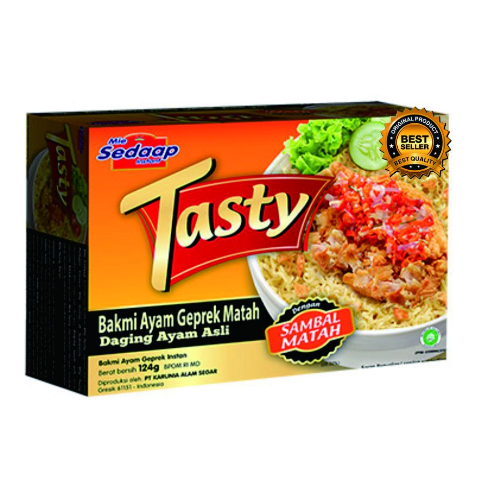 

Sedaap Tasty Mie Instan Bakmi Ayam Geprek 124 gr / MIE SEDAAP TASTY 124GR AYAM GEPREK SAMBAL MATAH