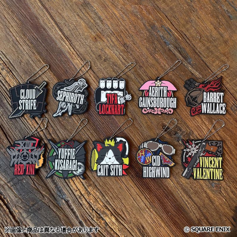 Final Fantasy VII Rebirth - Rubber Keychain - Lottery F Prize 10 Type Complete Set - Set of 10
