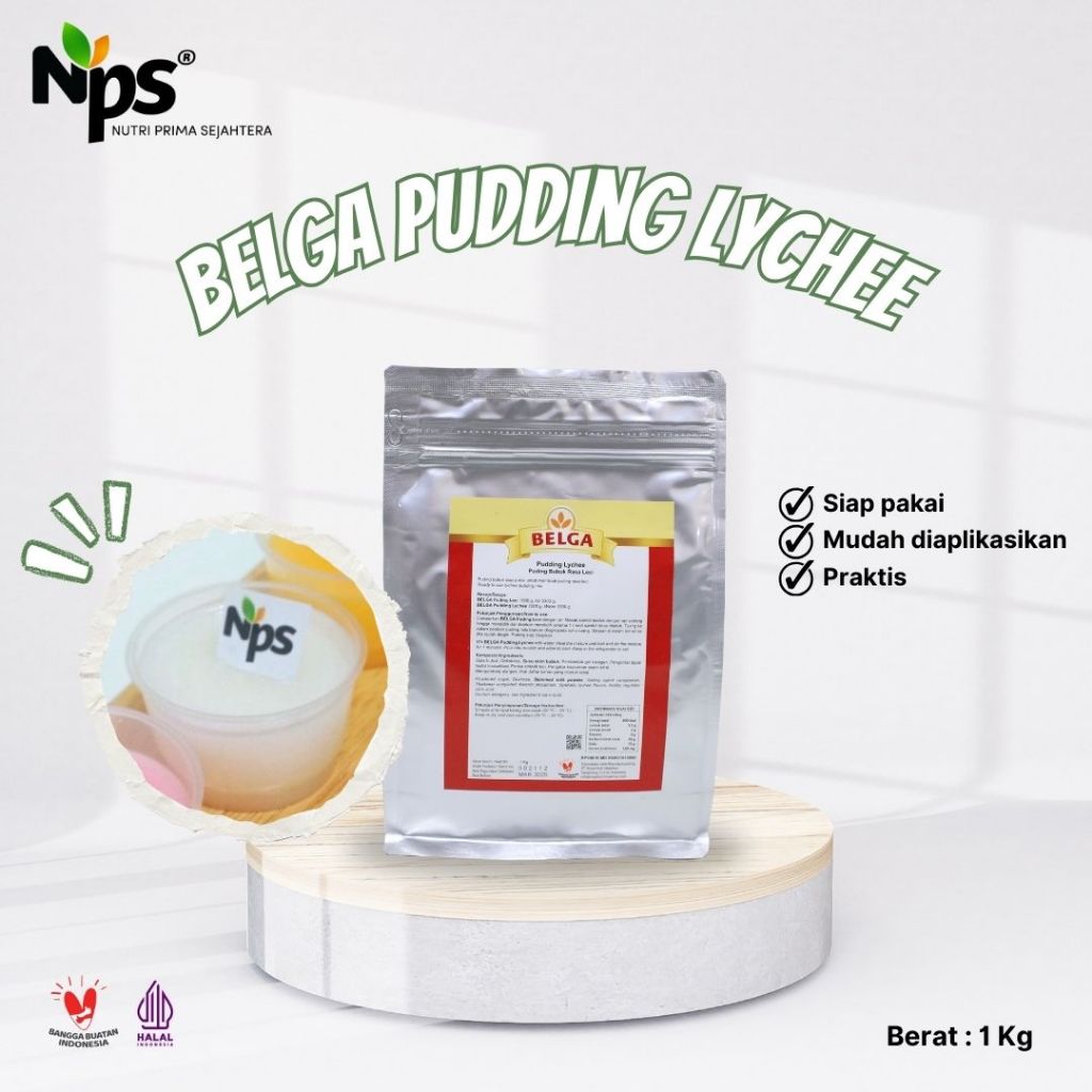 

BELGA Pudding Lychee / Tepung Premix Pudding Lychee