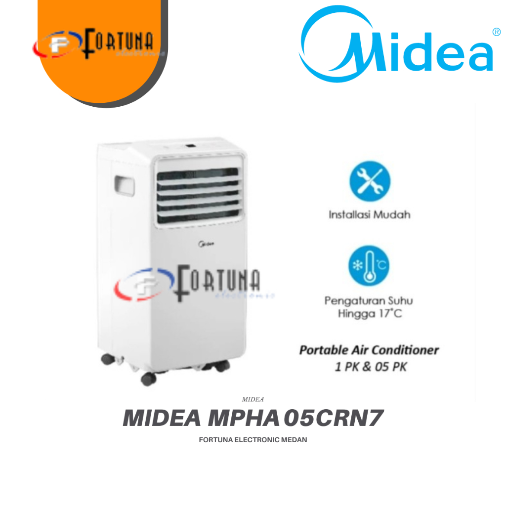 AC PORTABLE MIDEA 1/2 PK MPHA-05CRN7 AC 0,5 PK PENDINGIN RUANGAN