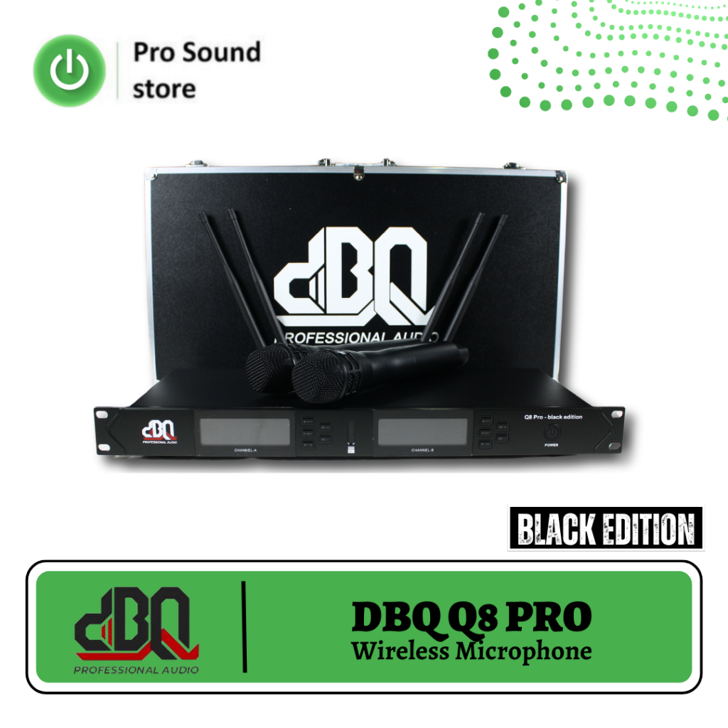 MICROPHONE DBQ Q8 PRO BLACK EDITION WIRELESS MICROPHONE/MIC WIRELESS DBQ BLACK EDITION/MIC Q8 PRO