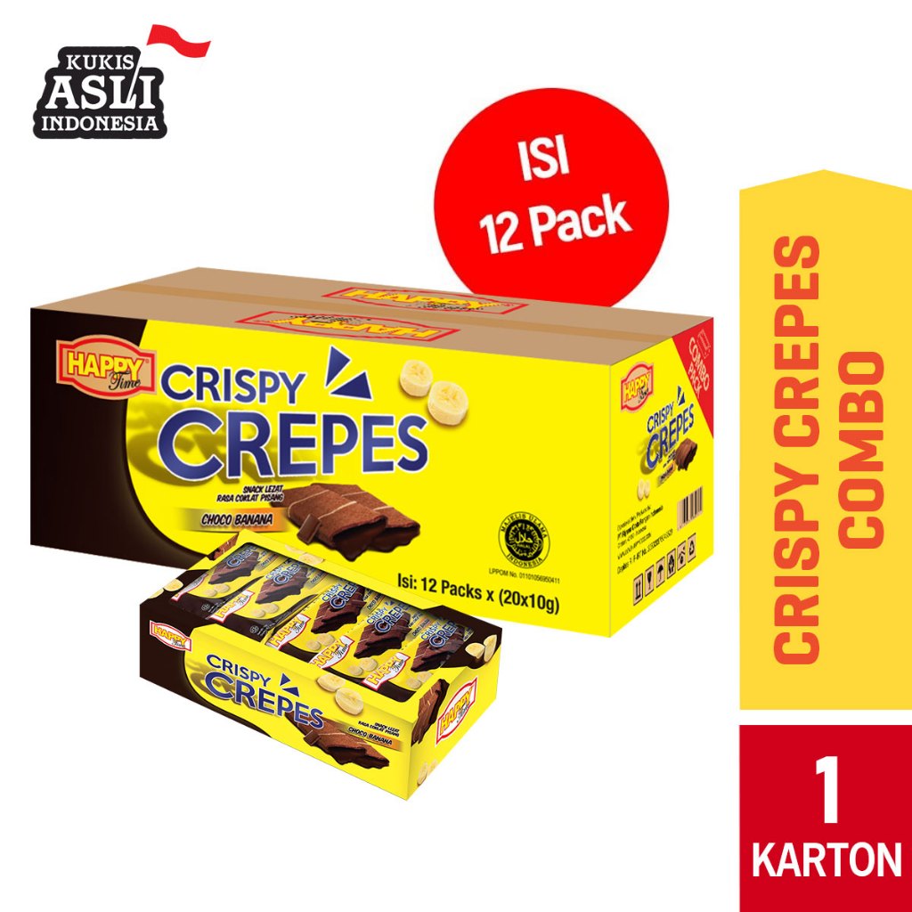 

Happy Time Crispy Crepes (1 Karton Isi 12 Combo Pack)