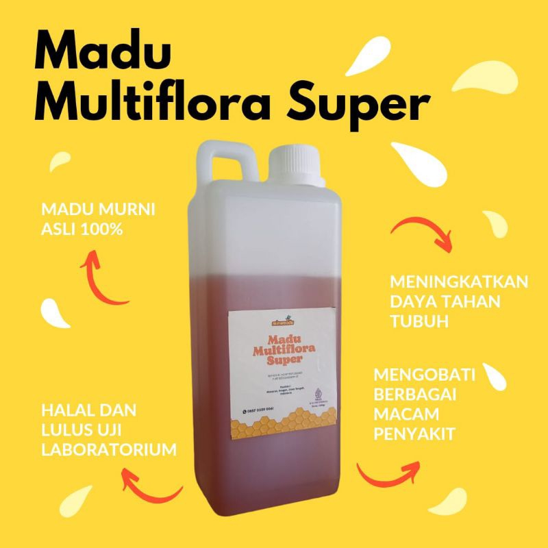 

MINUMADU - MADU MULTIFLORA SUPER MADU ASLI MURNI 100% RAW HONEY