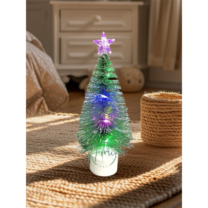 Pohon Natal Mini Lampu Baterei / Pohon Natal Mini Meja / Pohon Natal Mini Baterei