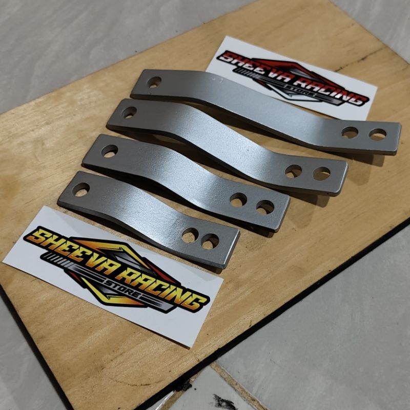plat besi bukan dural  breket bracket dudukan penyangga universal knalpot lampu klakson dll