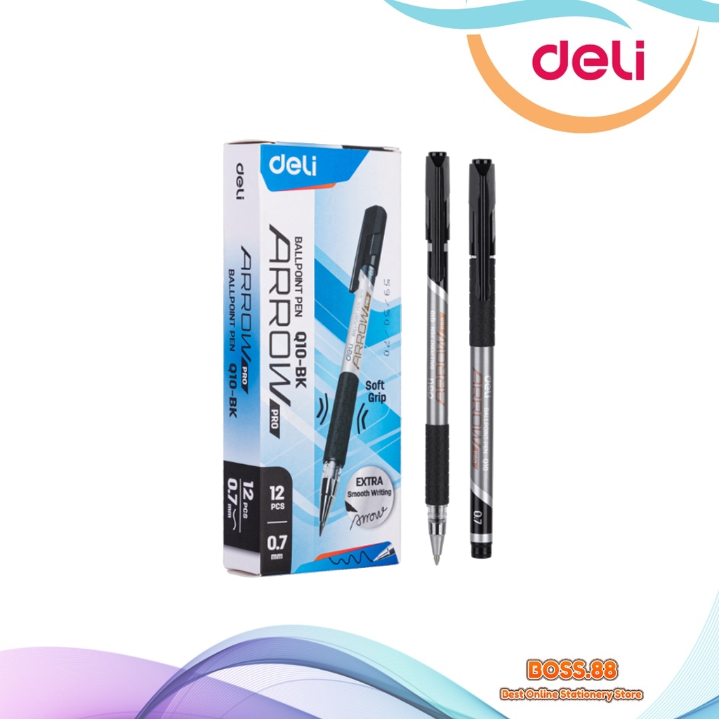 

BALLPOINT / PULPEN DELI Q-10 BK (12 PCS)