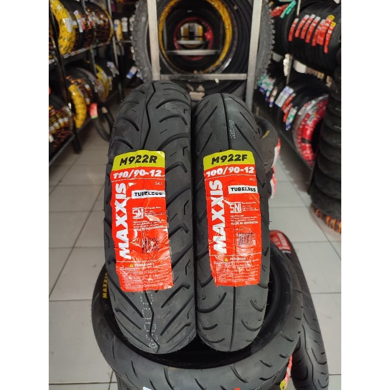 BAN MOTOR MATIC TUBLESS MAXXIS M922 100/90-12 110/90-12 SCOOPY DONAT