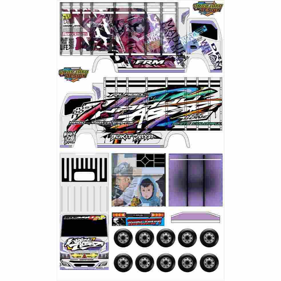 STIKER MINIATUR TRUK OLENG NEW WAHYU ABADI 2