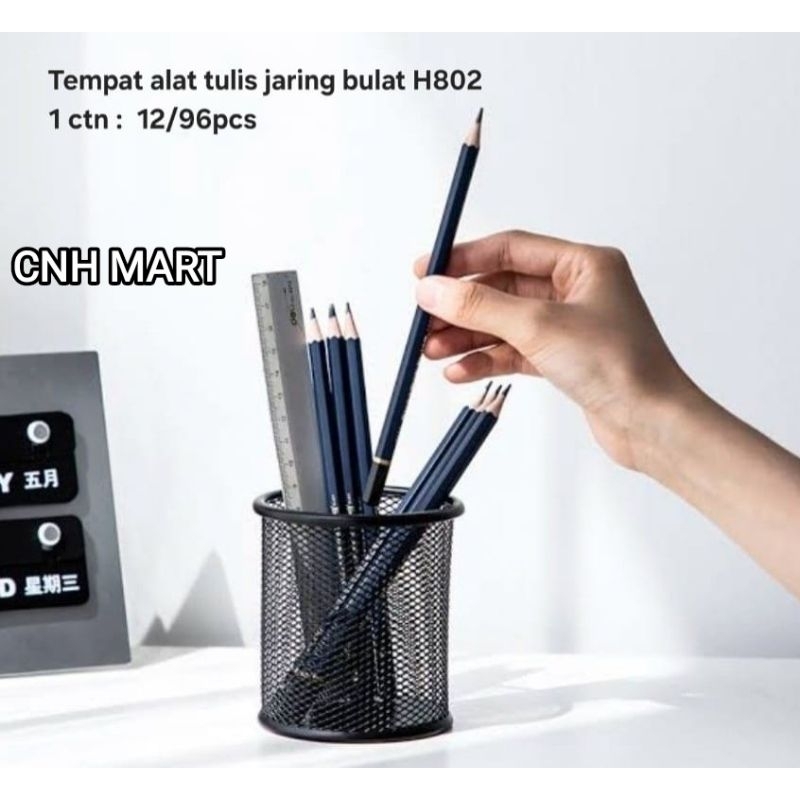 

Tempat Pulpen Meja Jaring Besi - Tempat Alat Tulis - Pen stand Stainless Steel