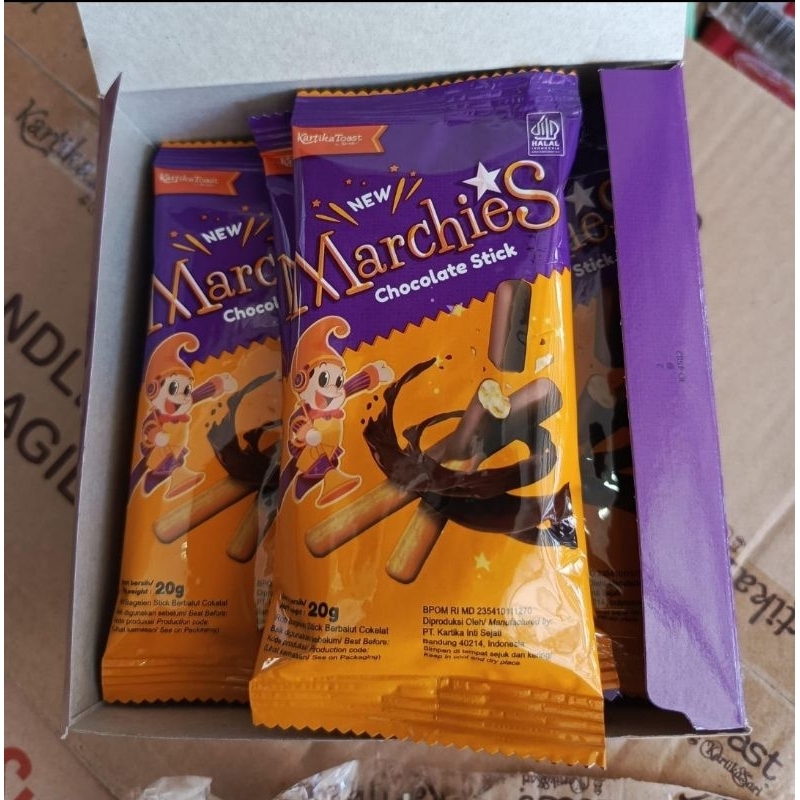 Marchies Chocolate Stick isi 1 pack isi 12 bungkus coklat stik Kartika Toast by Kartika Sari