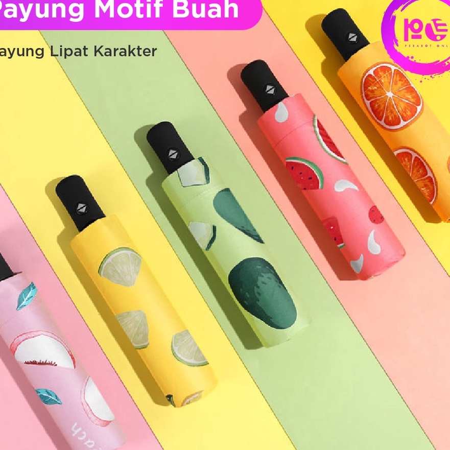 KF7 Payung Motif Buah  Payung Lipat  Payung Karakter  Payung Motif