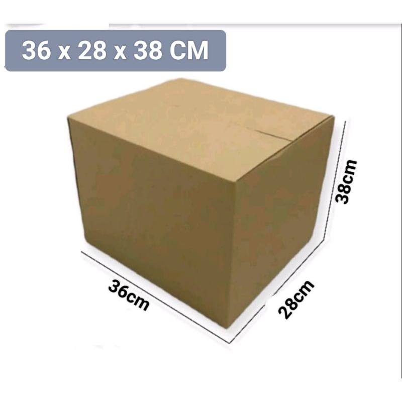 

kardus box Ukuran 36x28x38 cm single wall polos