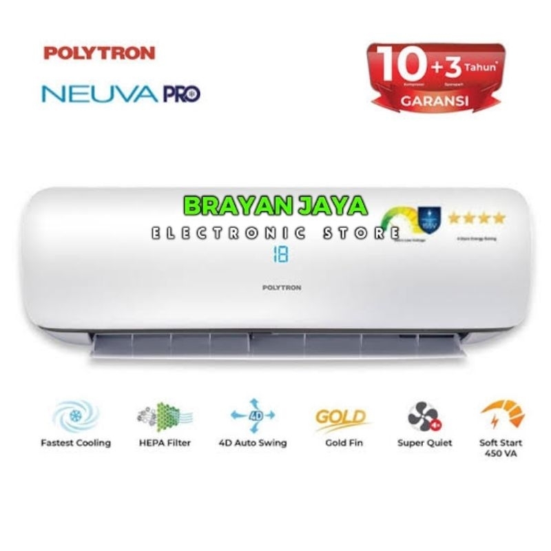 AC POLYTRON 1 PK PAC-09VZ NEUVA PRO PREMIUM GARANSI RESMI POLYTRON 10 TAHUN