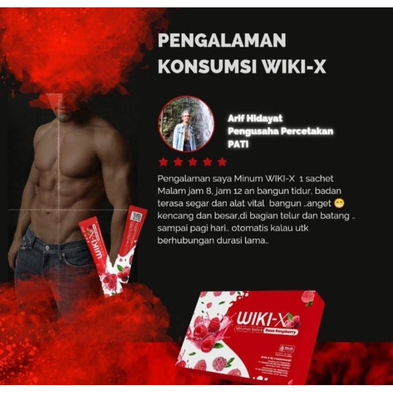 JHN01 WIKI X Minuman Serbuk Rasa Raspberry I Wikinara I Gingseng I Guarana I Stamina I AGNETA RED