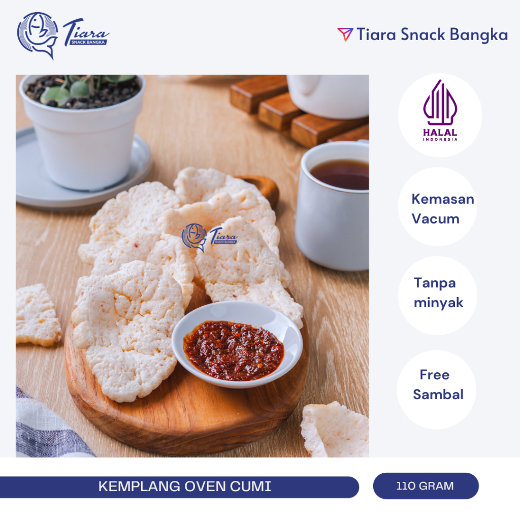 

Krupuk Kemplang Oven Cumi Asli Bangka (Tanpa Minyak) Tiara Snack Bangka