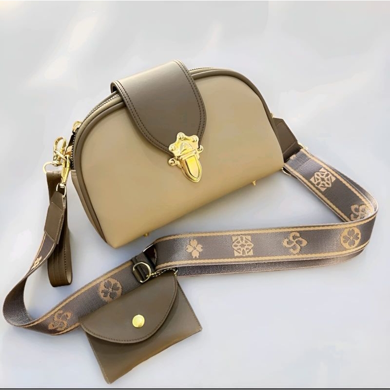 Tas Selempang Wanita 3 Ruang Kunci Sodok Premium