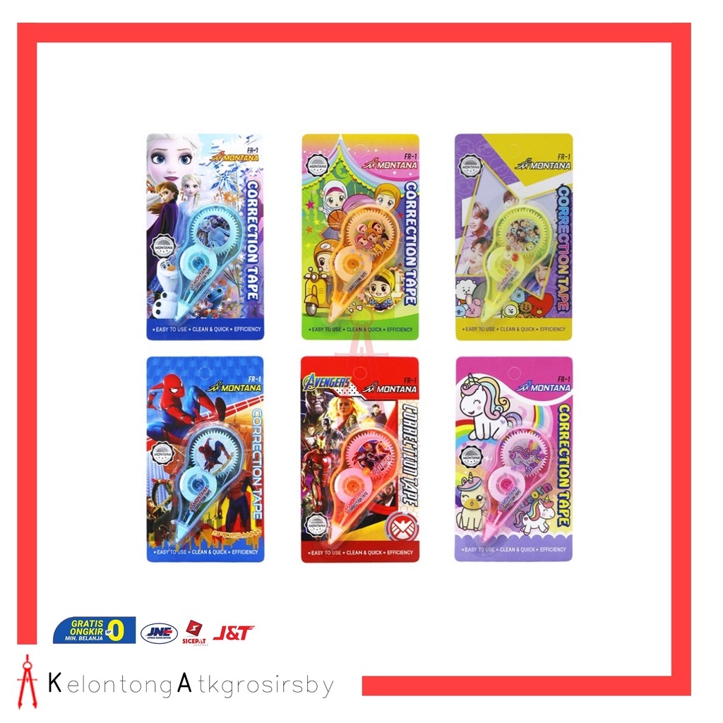 

Correction Tape / Tip Ex / Tip X Kertas Montana FR-1