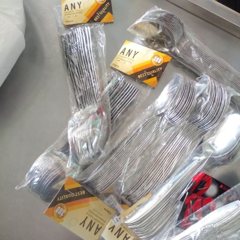 SENDOK TEBAL 1 ML Sendok makan steinless anti karatan murah