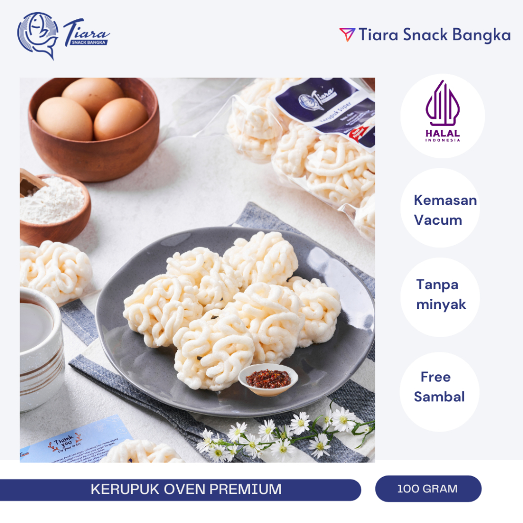 

Kerupuk Oven Premium Tiara Snack Bangka Kerupuk Oven Ikan Bangka