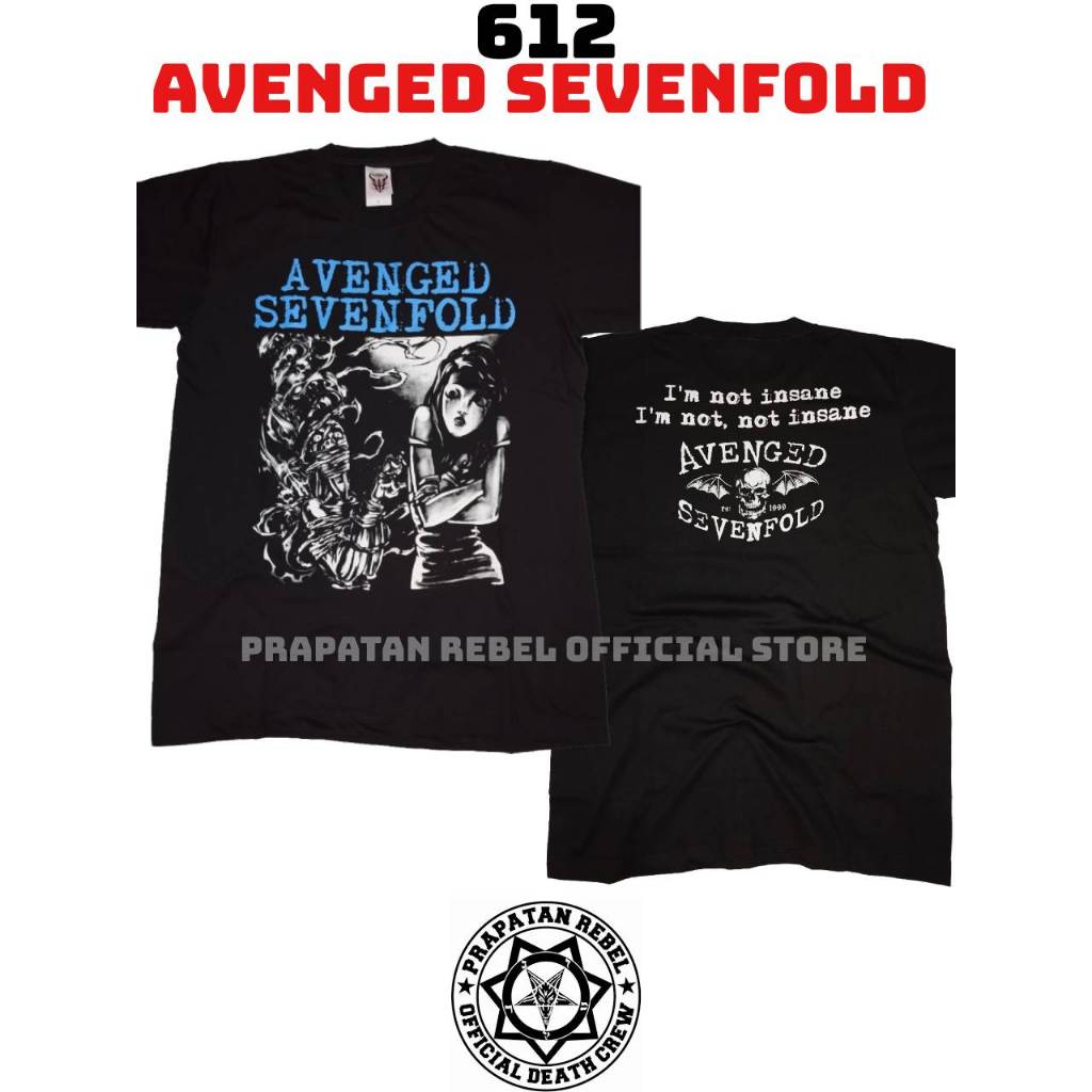 Kaos Pendek AVENGED SEVENFOLD / A7X Kaos Musik Metal Original PRAPATAN REBEL (612)