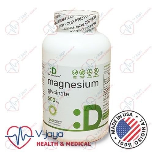 DEAL SUPPLEMENT Magnesium Glycinate 500mg 240 Veggie Capsules