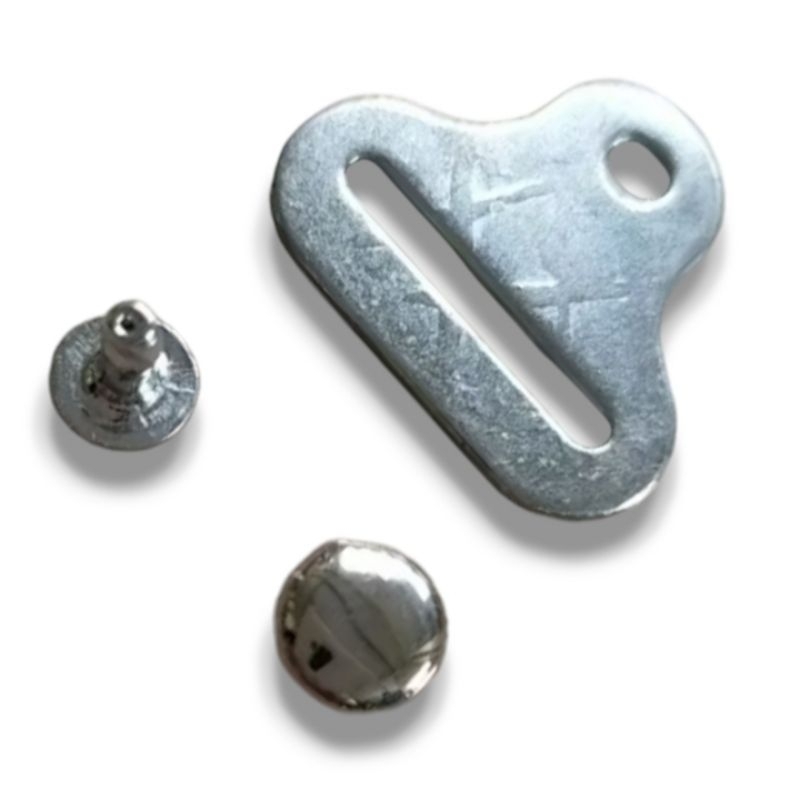 (1 Pcs) Segitiga Ring Besi Plat Tebal plus ripet || Segitiga untuk perbaikan Tas atau Tali Helm dan 