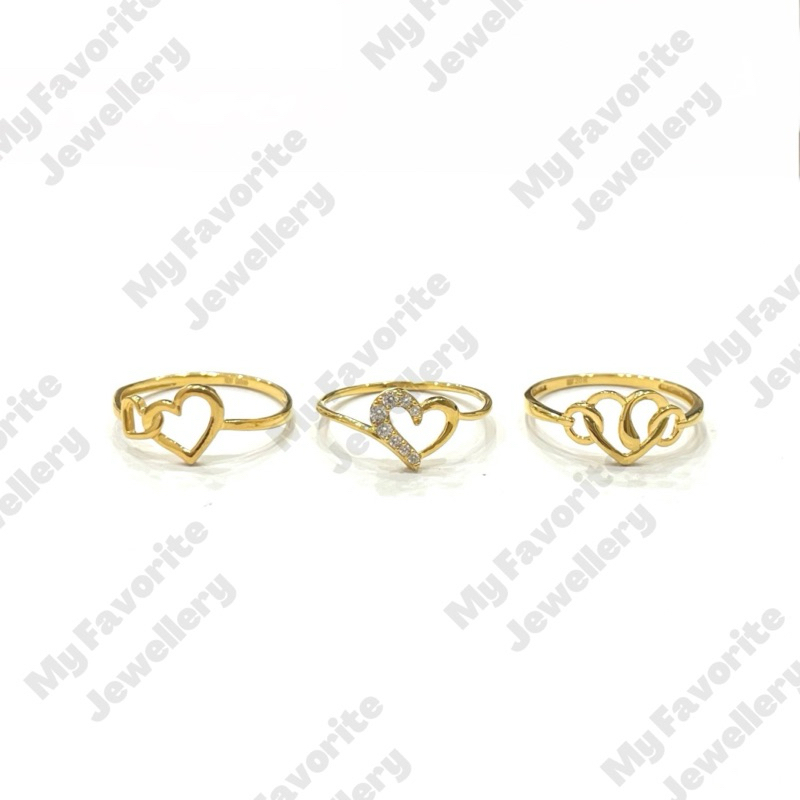 Cincin Love Simple Uk12 Uk13 EMAS ASLI Kadar 875 20K