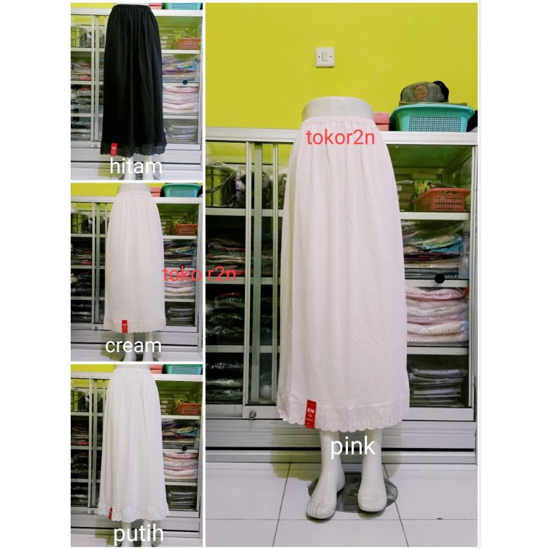 ( 1 Pcs ) Dalaman Rok Panjang Golden Nick / Rok Dalaman Panjang Golden Nick / Dalaman Gamis