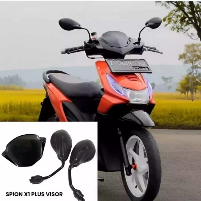 Spion Motor Model X1 Thailand 125z Honda Plus Visor Beat Karbu Lama Tahun 2008-2012 Beat Karbu Old
