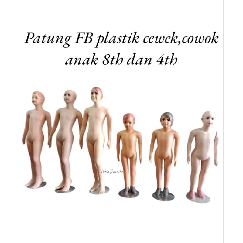 Patung Full Body Anak Plastik Cewek dan Cowok / Model Manekin Anak Berbagai Macam Usia