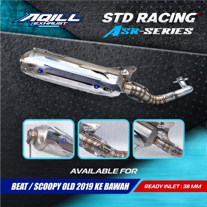 Knalpot Standar Racing Type ASR-TITAN SERIES For Beat Old • Beat Karbu • Scoopy Bye Aqill Racing Exh