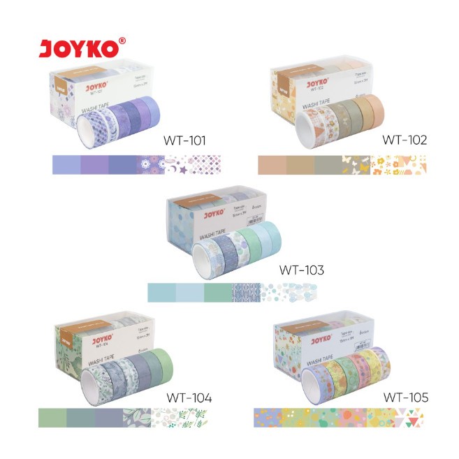 

Washi Tape Pita Perekat Selotip Kertas Warna Joyko
