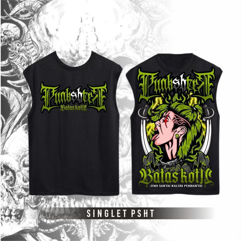 Kaos Singlet PSHT Punkshter Batas Kota Desain Terbaru Sablon DTF