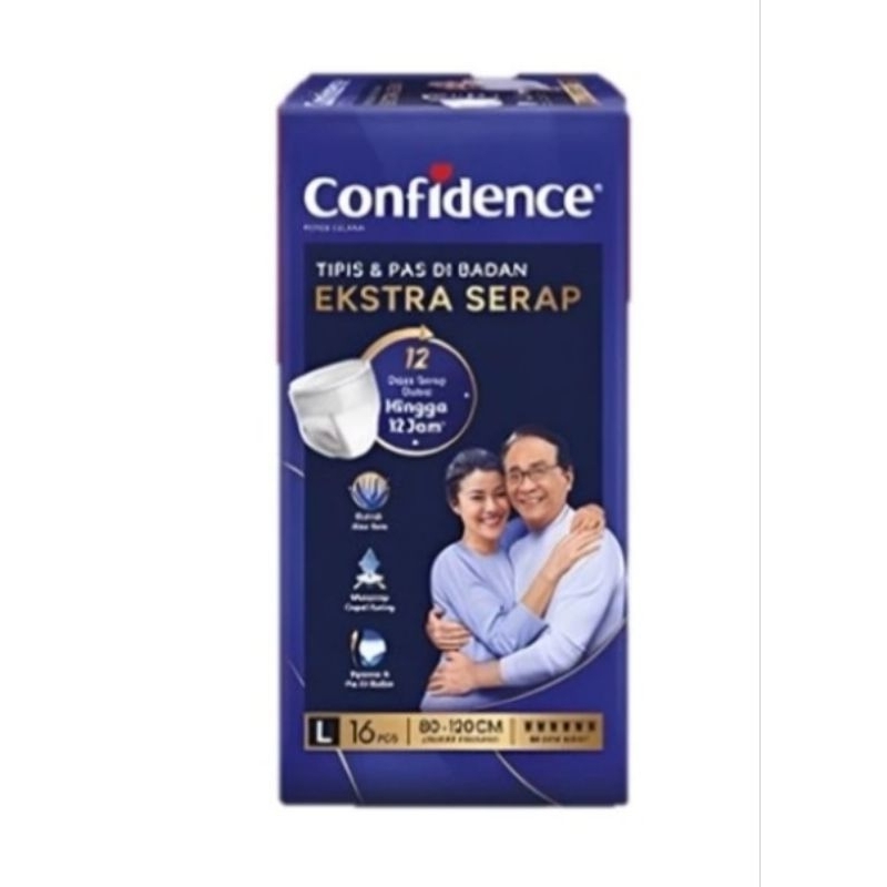 Confidence Popok Celana Dewasa Extra Serap L16 / M20 / XL12