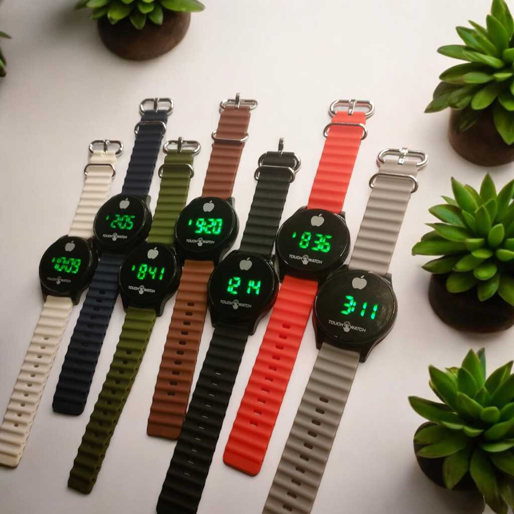 [FS]  Jam Tangan Pria/Wanita Led Touch Watch Bulat D67