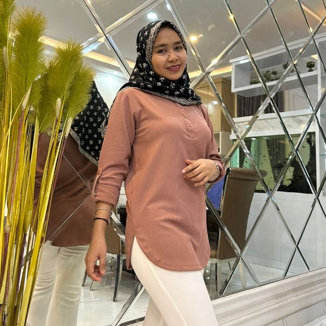 (POLOS 3 BUSUI) Kaos Atasan FENOMENAL Wanita Lengan Panjang Kaos Polos Busui