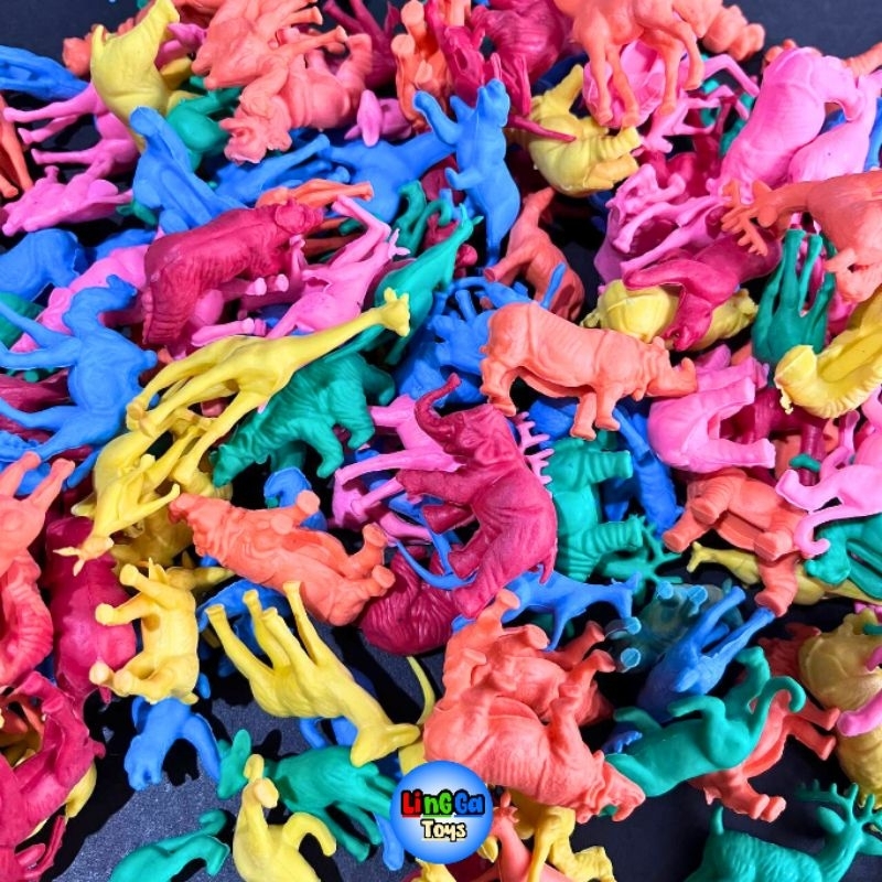 500 gr mainan binatang karet kiloan / binatang karet mainan