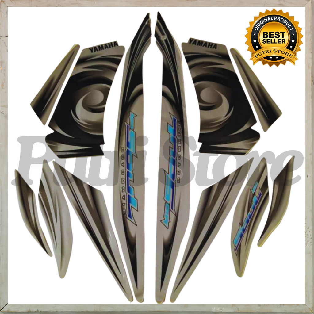 Sticker Striping Yamaha Mio Soul 2007 2008 Lis Silver Abu Full List Body Motor Mio Soul 2007 2008