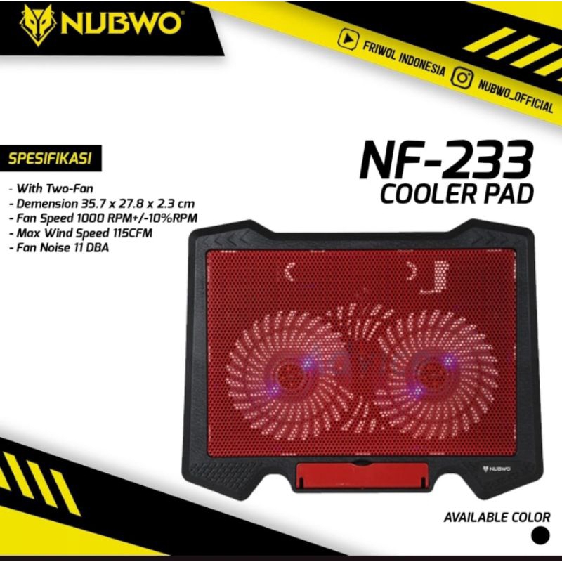 Cooler Pad Nubwo NF-233 Igris Cooler Pad Original Nubwo cooling pad nubwo