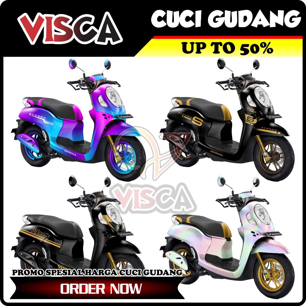 【CUCI GUDANG】Decal Scoopy 2021 Full Body Variasi Harga Murah / Stiker Motor Scoopy 2021 Full Body / 
