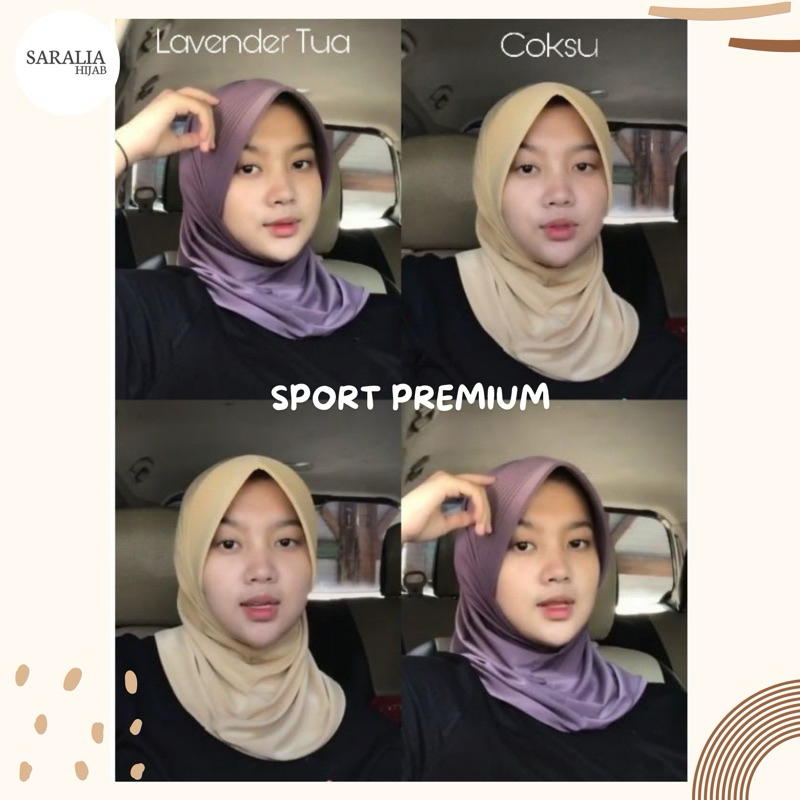 SPORT BERGO PREMIUM SIZE S bergo Pet Tebal Kerudung Olahraga Saralia Kerudung olahraga kerudung pend
